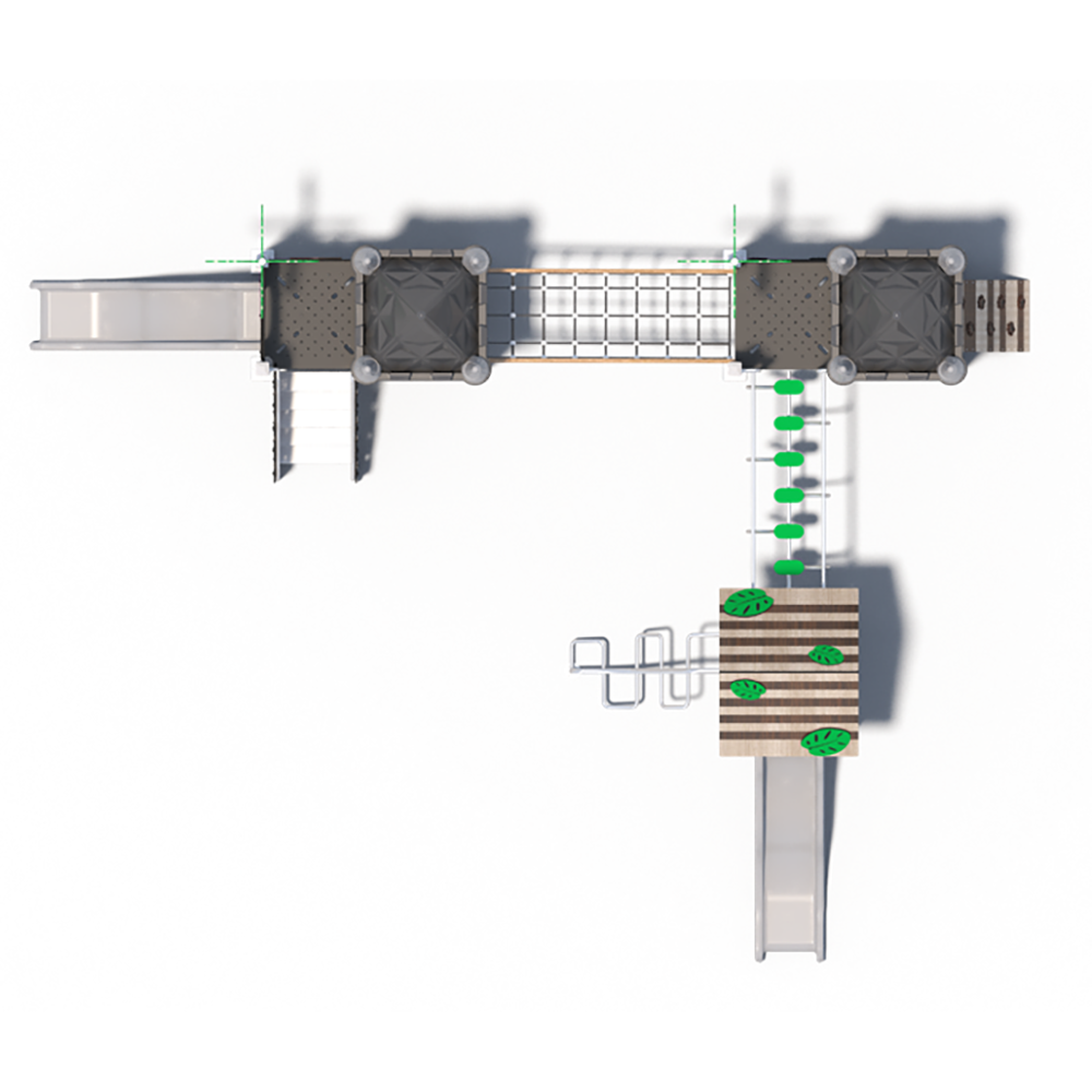 Eco-friendly Materials Kindergarten Children's Slide Outdoor Community Park Square Swing Toy Set Large Outdoor