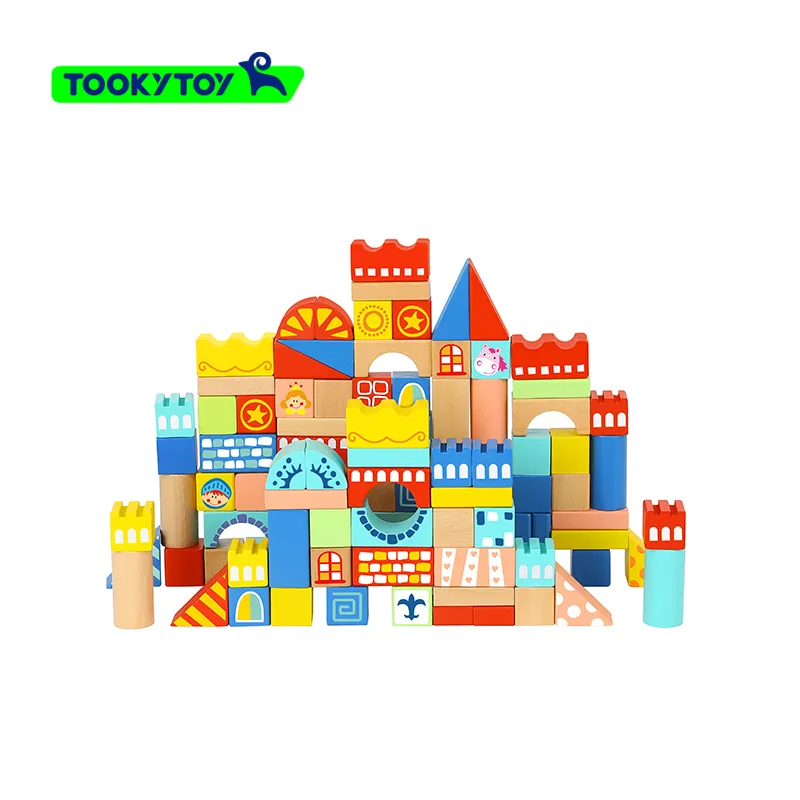 Wooden Block Castle Educational Toy Set for Kids Learning Fun