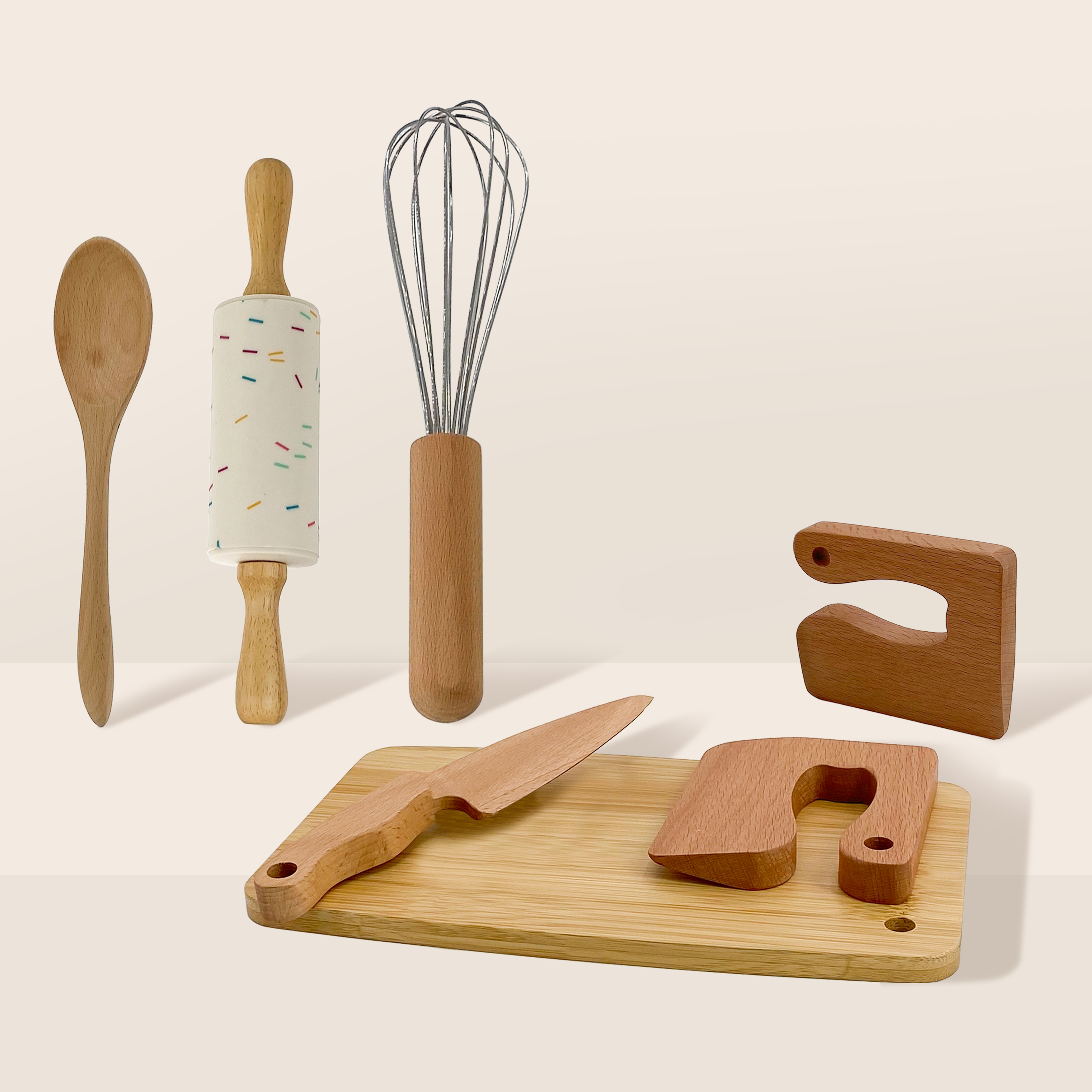Early Educational Children Life Skill Learning Toy Wooden Baking Cookware Sets Kids Simulation Cooking Toy