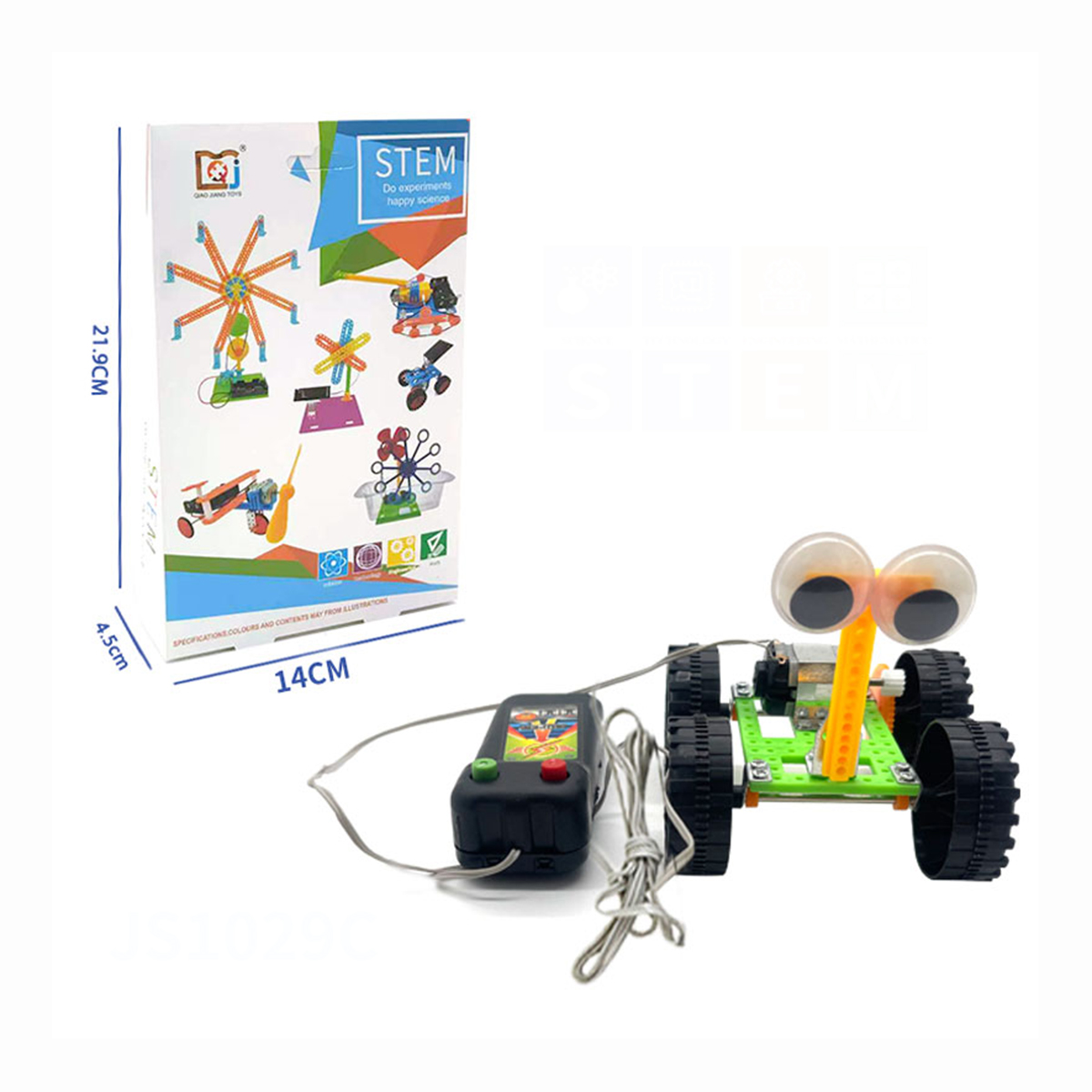 Hot Sale DIY Cartoon Children Educational STEM Learning Robot Wire-Controlled Vehicle Science &amp; Engineering Toys for Kids