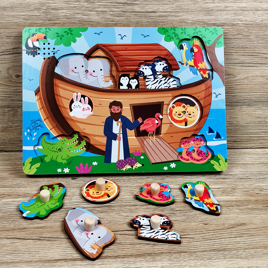 Animal Shaped Montessori Wooden Jigsaw Puzzle Sensory Toy for Kids Fine Motor Skill Development Educational Activity