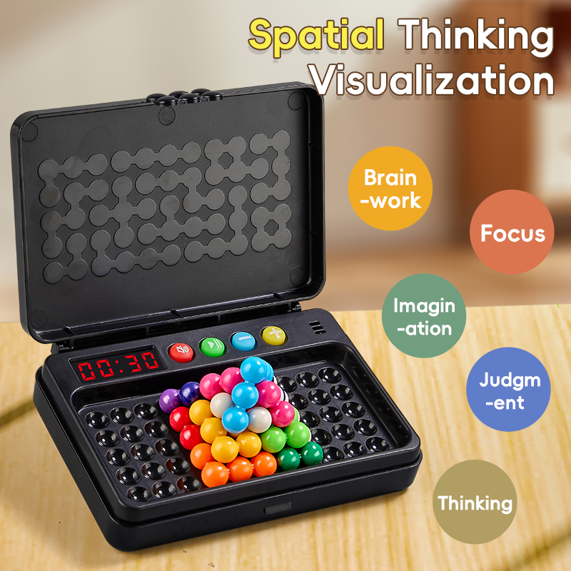 MILI Equipped with Timer 3D Magic Bead IQ Puzzle Matching Games Educational Toys Interactive Logical Thinking Training