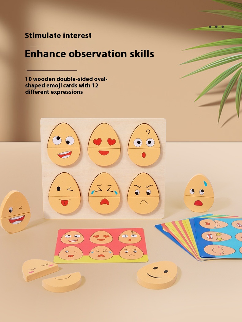 Interactive Wooden Egg Matching Game for Children Fun Early Education & Concentration Training Educational Toys