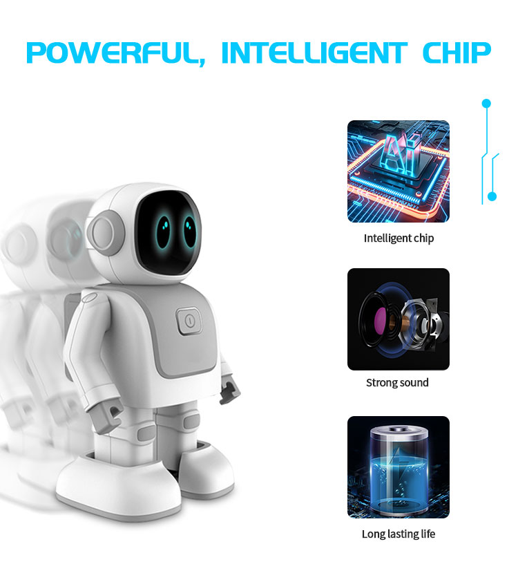 Smart Educational Chatting RGB LED Dancing Robot Toy with for &amp; USB-C Programming Speaker-Creative Gift