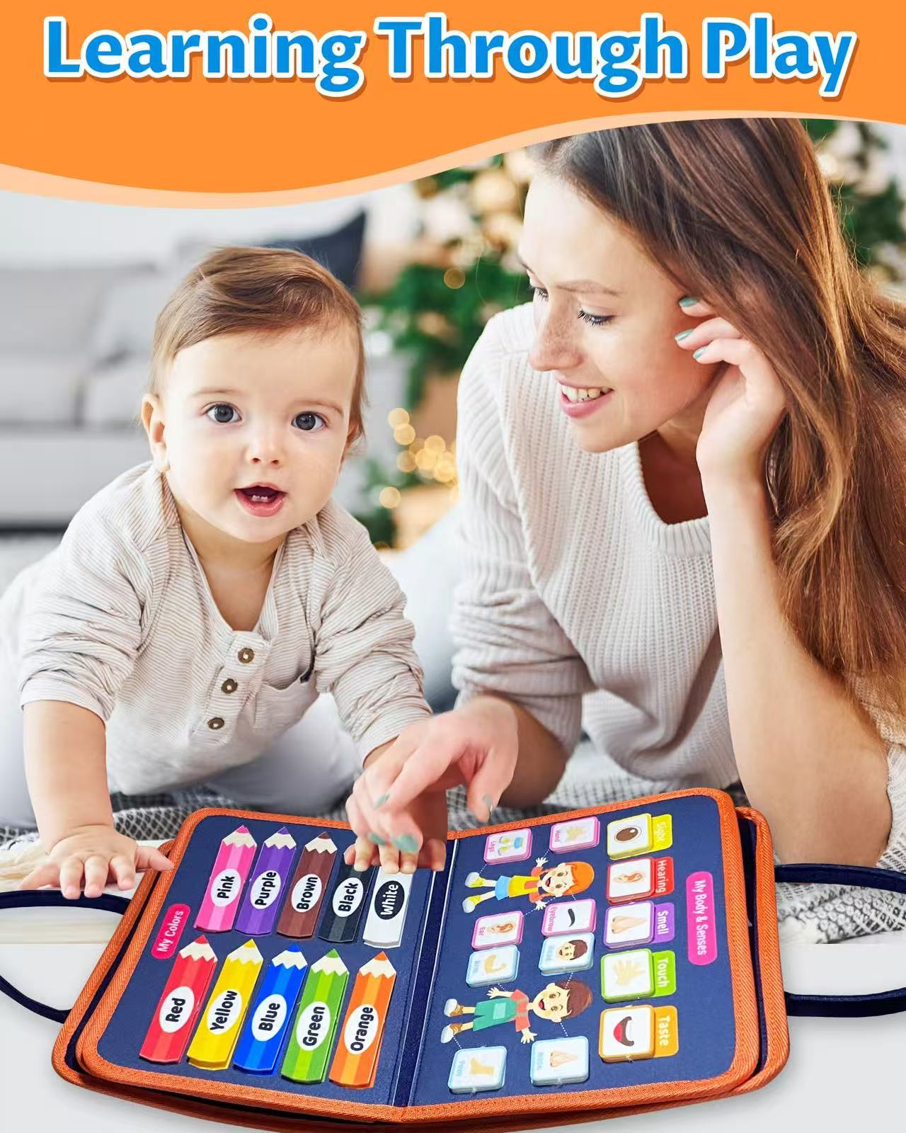 Various Multi Page Styles Educational Learning Felt Montessori Sensory Board Learning Fine Motor Skills Toddler Busy Board