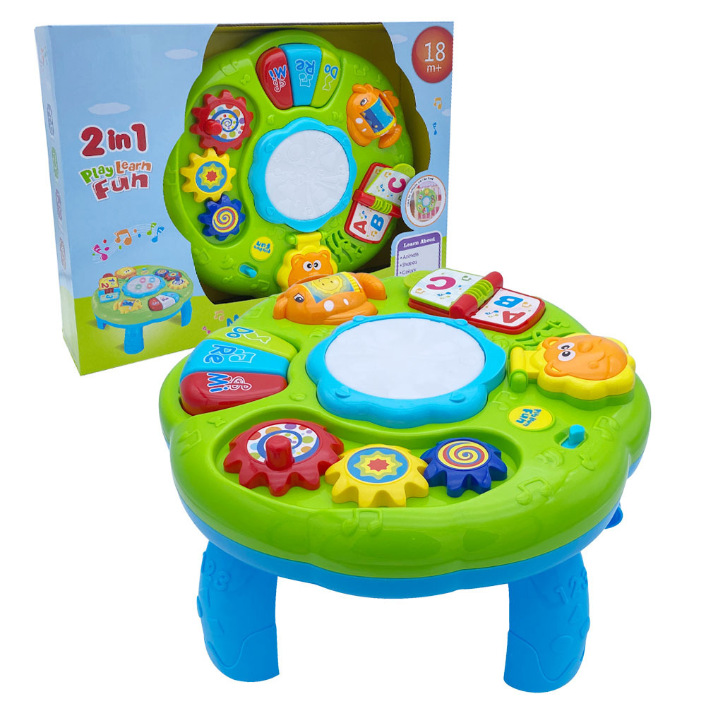 2 in 1 Musical Activity Game Baby Learning Preschool Educational Toys With Light