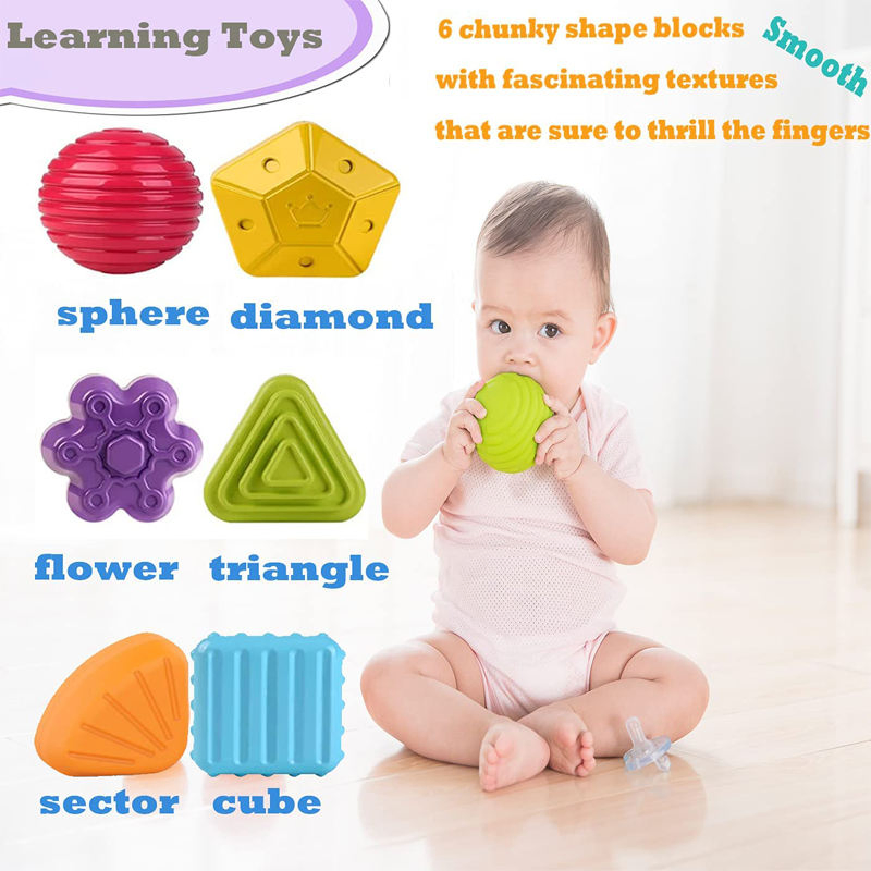 Learning Toddlers Square Baby Sorting Colorful Cube Multi Sensory Shape Toys