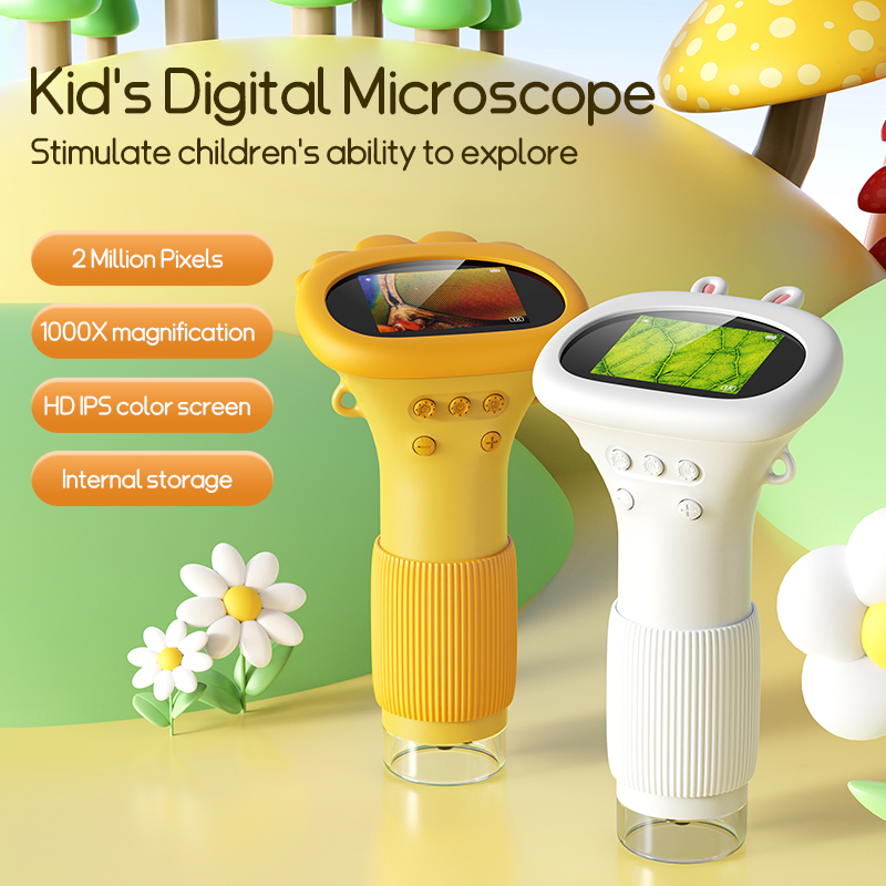 Inskam 372 Kids Stem Science Toy Pocket Microscope Portable Digital Microscope Camera Optical Microscopes For Children