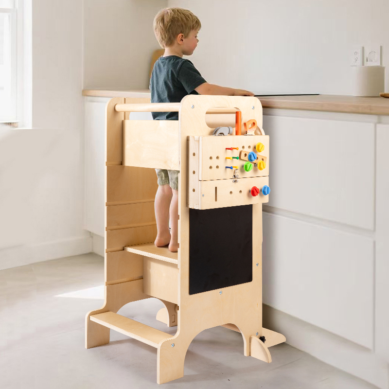 MultiFunctional Interactive Wooden Toddler Preschooler Early Education Activity Set Inspire Explore Create Engage Think for Kids