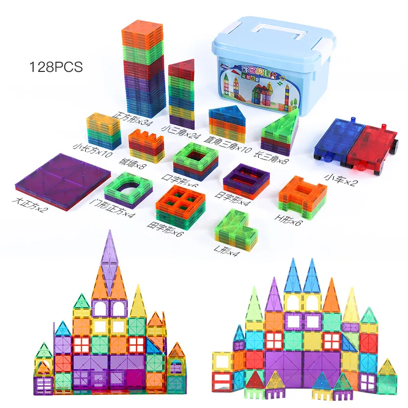 Creative Magnet Building Tiles 3D Blocks Grid 3