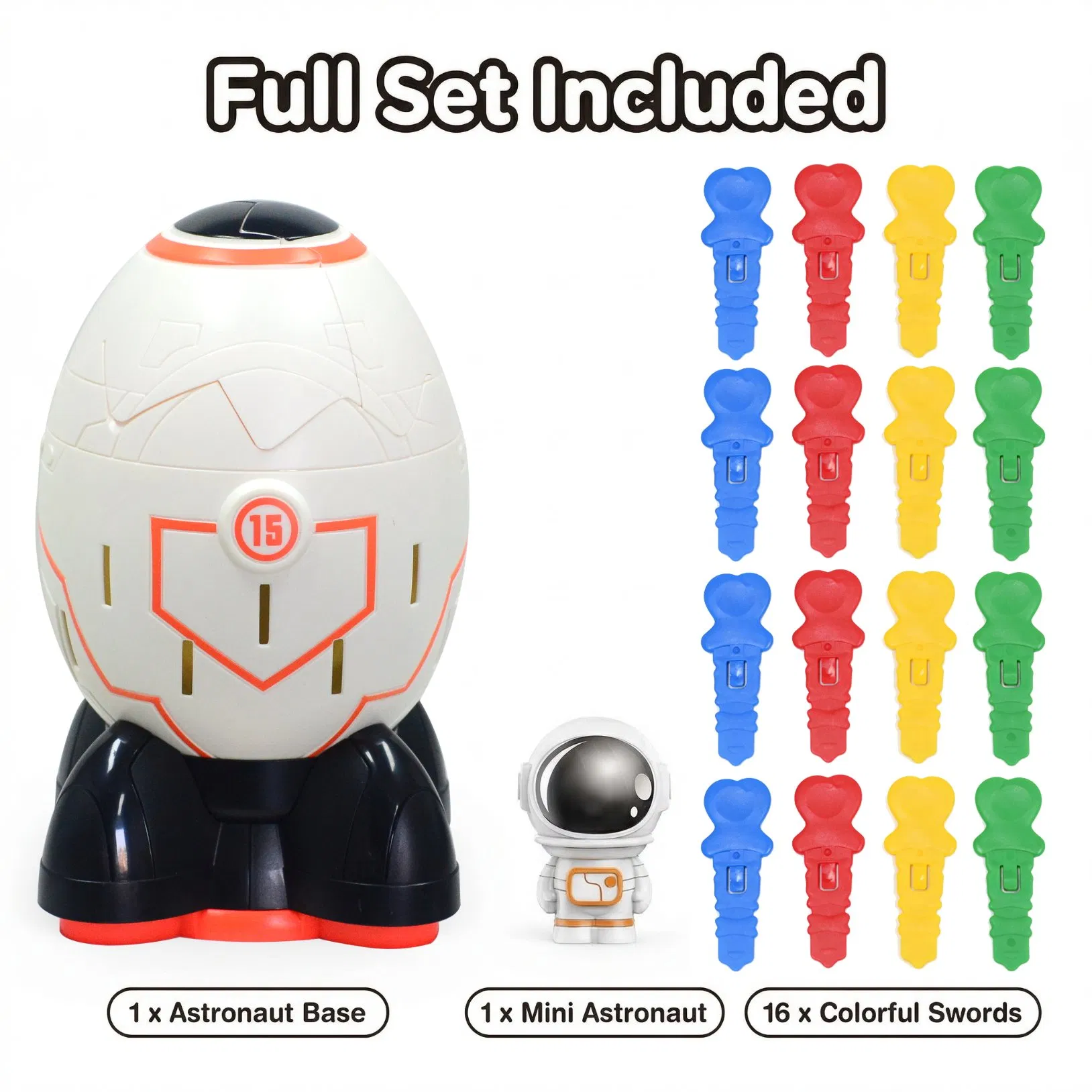Kids Educational Pop up Astronaut Toy Family Interactive Desktop Board Game Puzzle Games Multiplayer Sword Insertion Tricky Party Play Set