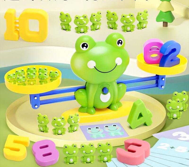 Early Childhood Education Mathematics Puzzle Toy Intelligence Development Baby Cognitive Logic Thinking Training Frog Scale