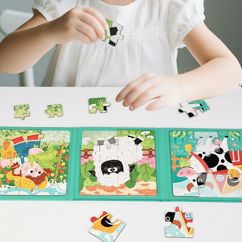 2026 New Arrivals Children's Early Education Magnetic Folding Puzzle Book Fine Motor Skills Learning Toys
