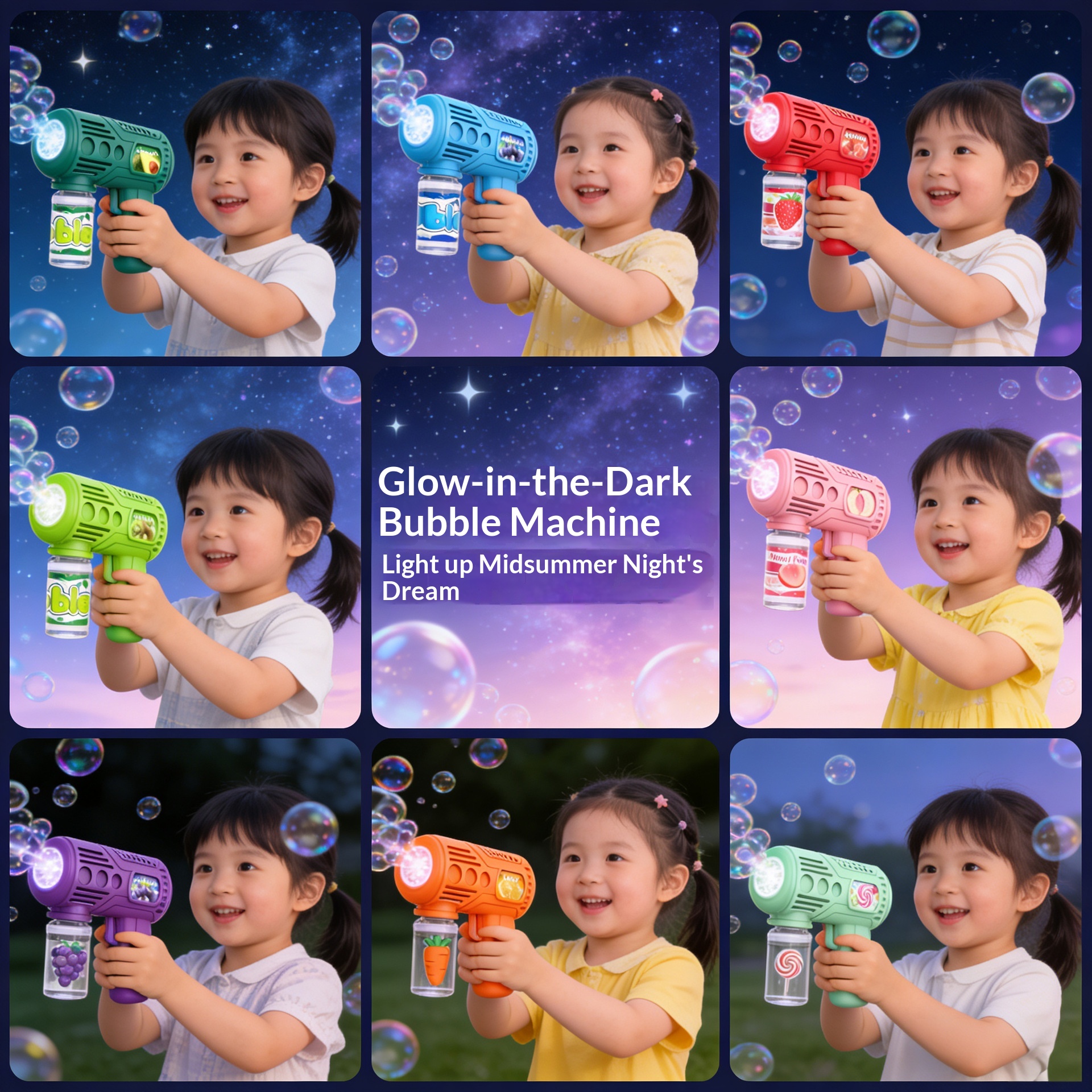 Internet Popular Plastic Children's Bubble Machine Wedding Electric Fully Automatic Dinosaur Gatling Space Handheld Bubble Gun