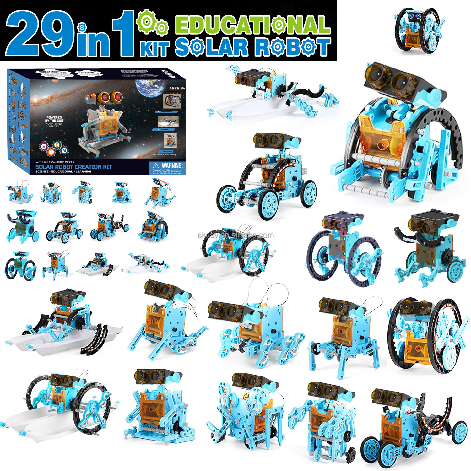 12-In-1 Solar Robot Kit