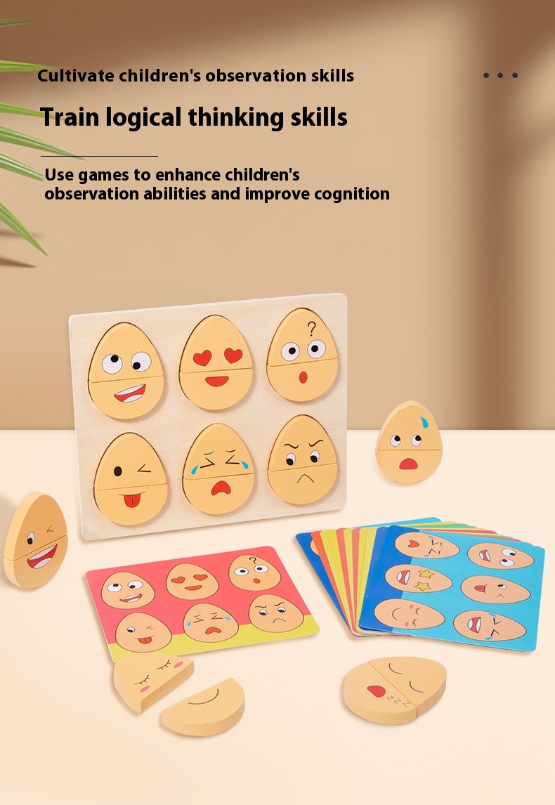 Interactive Wooden Egg Matching Game for Children Fun Early Education & Concentration Training Educational Toys
