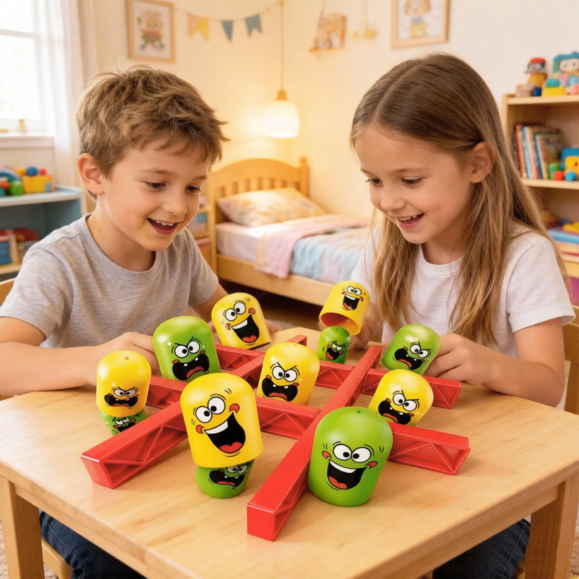 Children Educational Gobble Tic-Tac-Toe Game Kid Juguetes Toy Family Interactive Desktop Strategy Training Toy for Kids Party Play