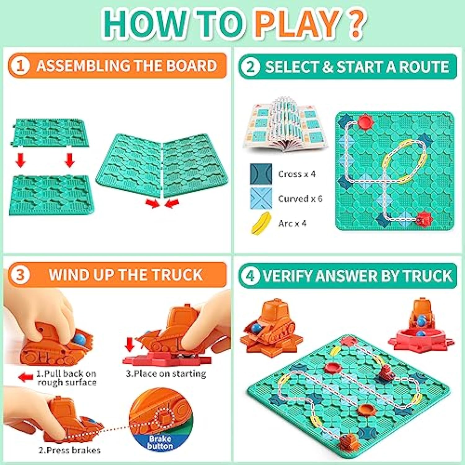 Road Building Maze Thinking Logical Puzzle Game Children Construction Toy Set Large Educational Smart Brain Teasers Puzzles Toy