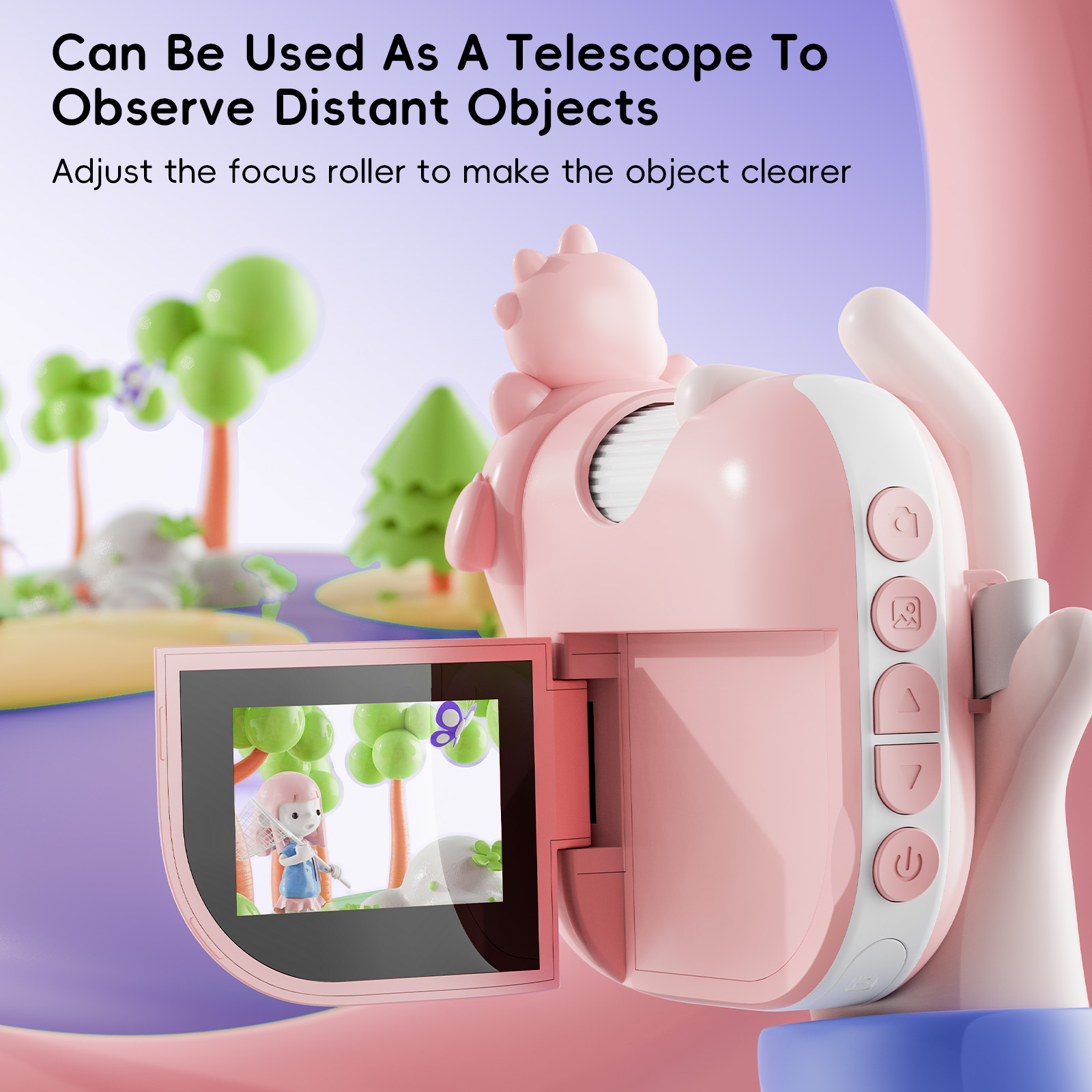 Clearance Price Pink/ Purple Cute Kid Science Experiment Pocket Educational Toy Children's Microscope Toy For Fun Observistion