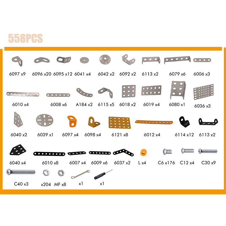 Stainless Steel Stem Educational Construction Toy Creative DIY Assembly Toy 292PCS Metal Moon Lander Building Toys Kit for Kids