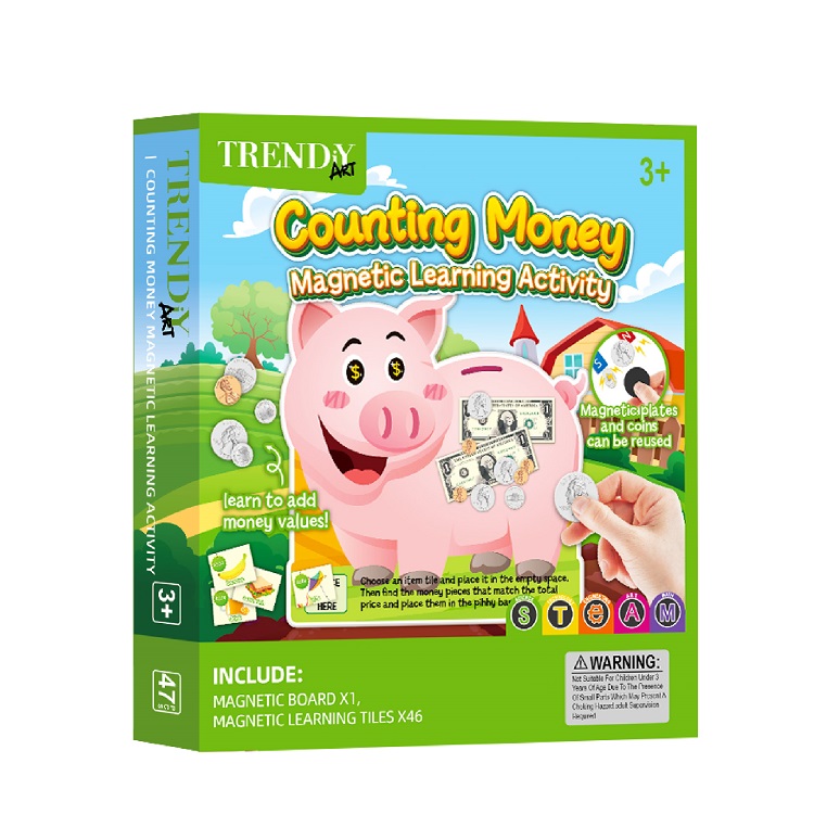 Magnetic Counting Money Learning Toy Kids Educational Math Game for Toddlers