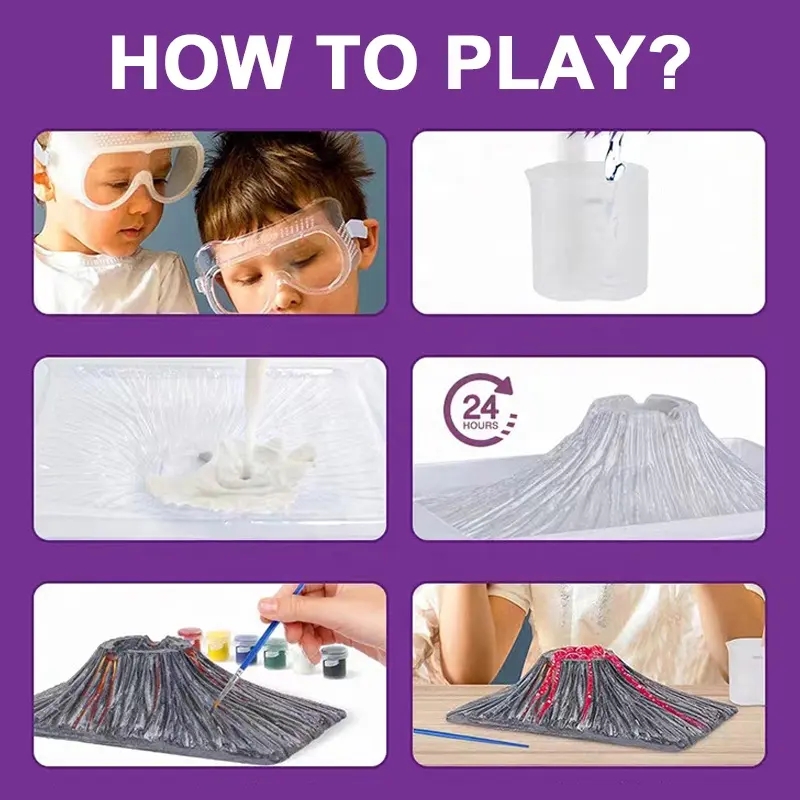 DIY STEM Educational Learning Magic Volcano Kit Experiment Toy Lab Experiments Diy Science Kits STEM Education Toys for Kids