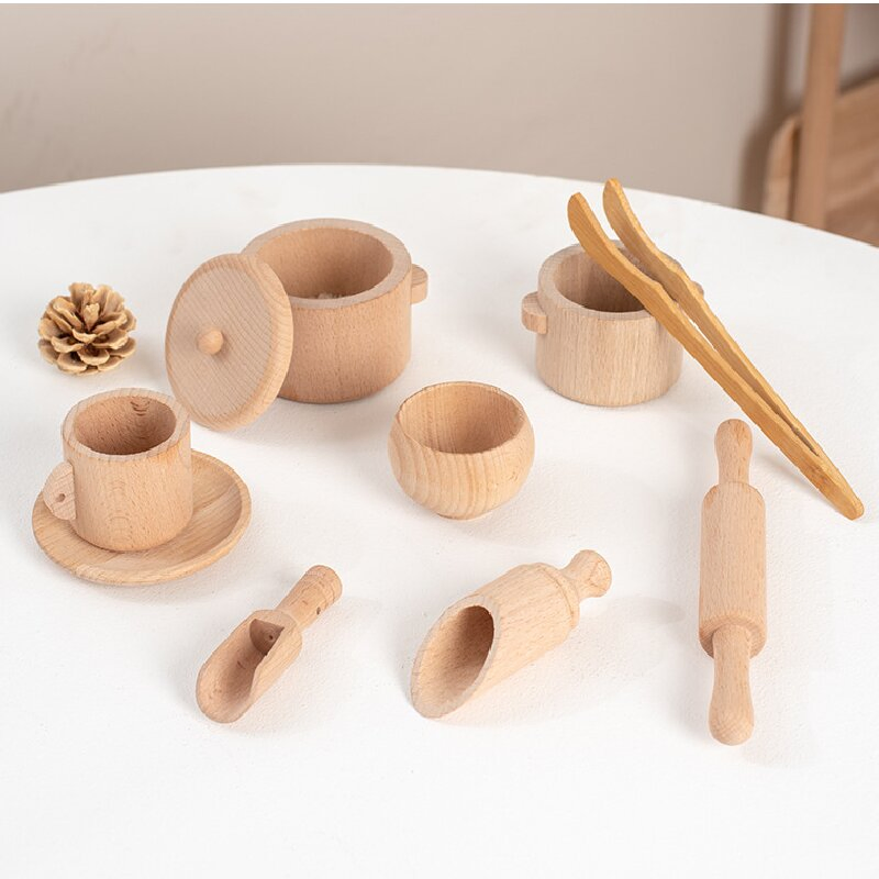 Wooden Sensory Bin Tools Montessori Toys for Toddlers Preschool Children Transfer Work and Fine Motor Learning