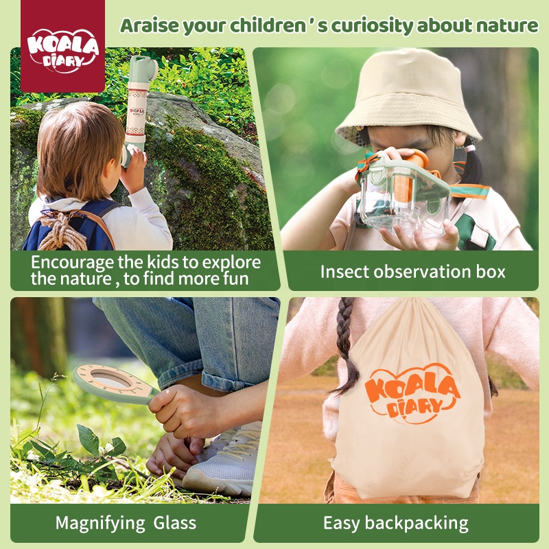 Koala Diary Bug Kids Explorer Kit Catcher Kit for Kids Outdoor Exploration Set Outdoor Explorer Kit for Kids Toys