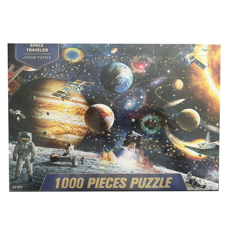 Customizable 1000-Piece Jigsaw Puzzle Portable DIY Toy for Fine Motor Skills EN71 Certified Educative Function Printed Logo