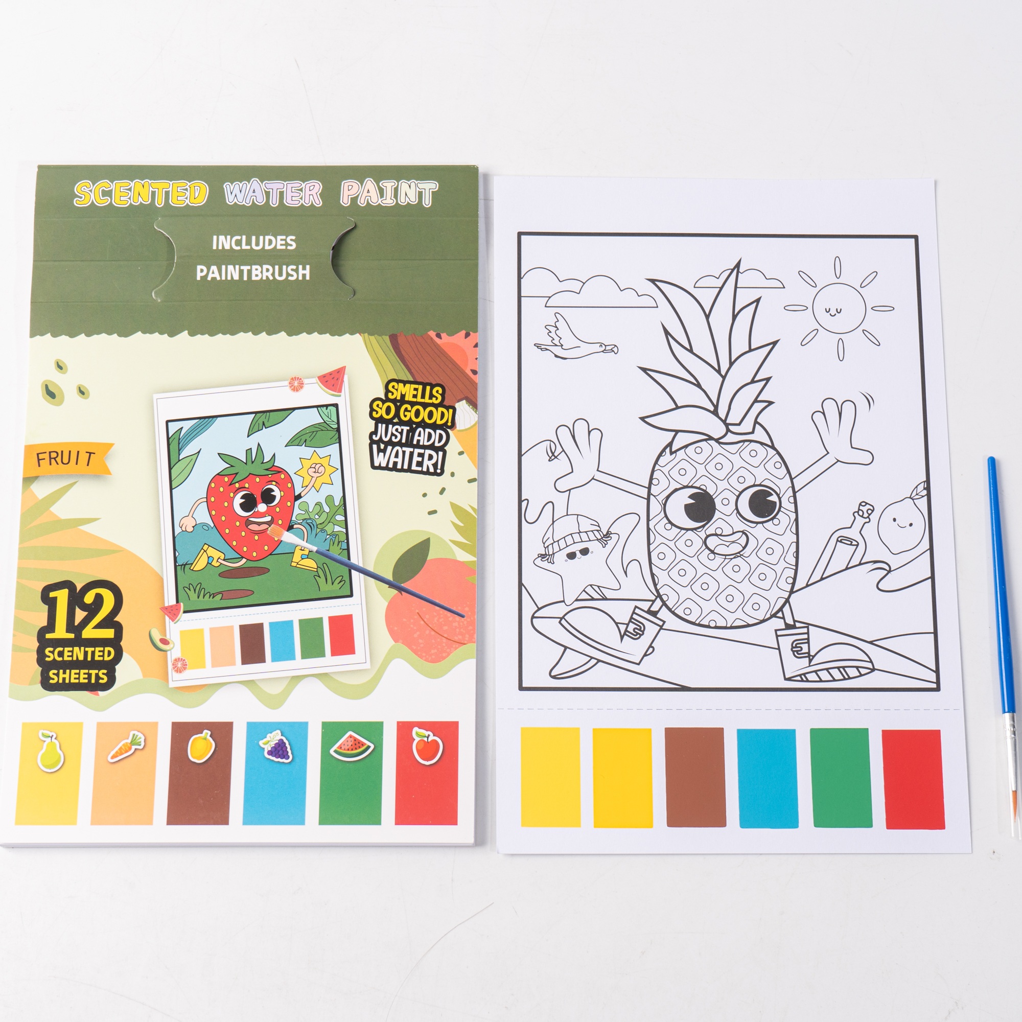 Factory Custom Scented Water Paint Coloring Book High-Quality Printing Kids Toy Brush Creative Gift for Children's Art Learning