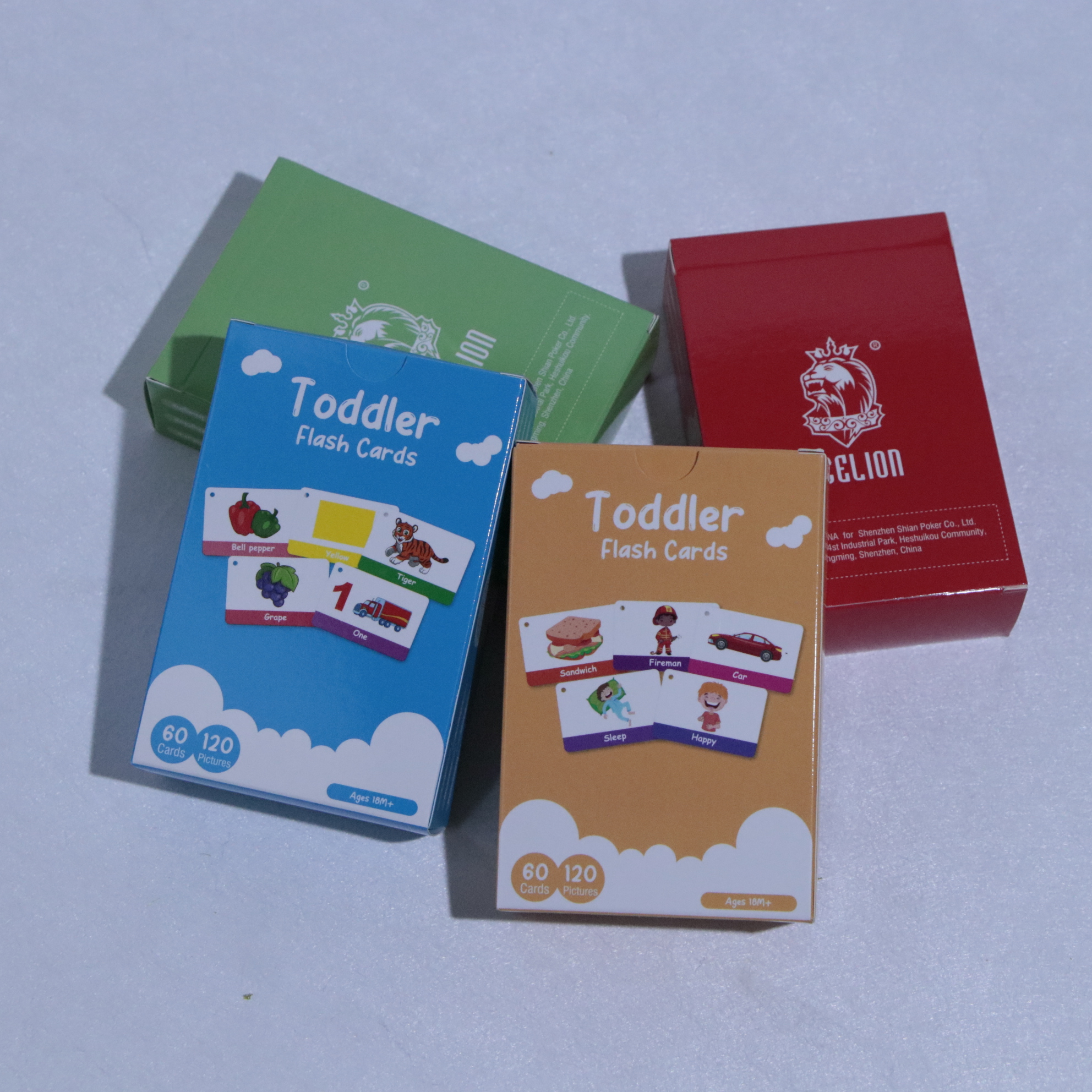 Customize Printed Educational Kids Talking Word Flash Cards Learning Toy Cards Wholesale Green Alphabet Memory Learning Card