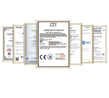 Product certification certificate