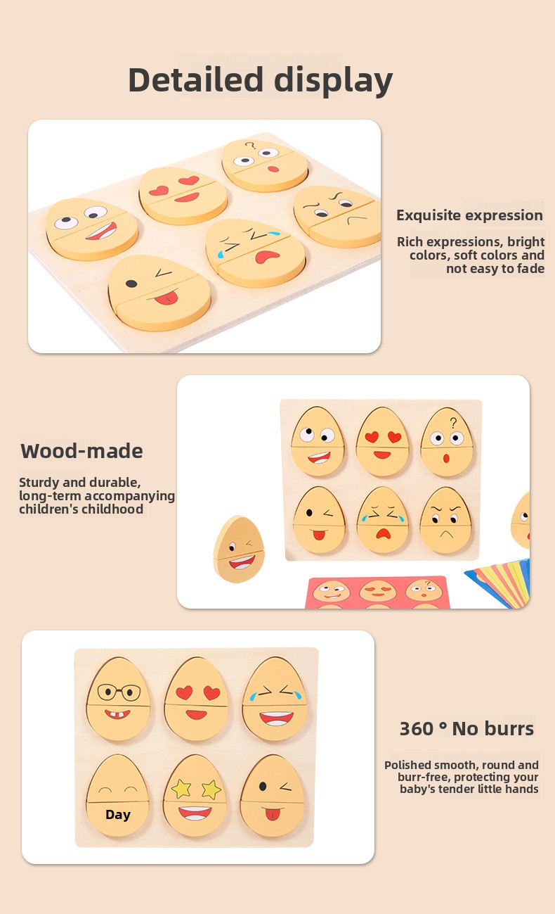 Interactive Wooden Egg Matching Game for Children Fun Early Education & Concentration Training Educational Toys