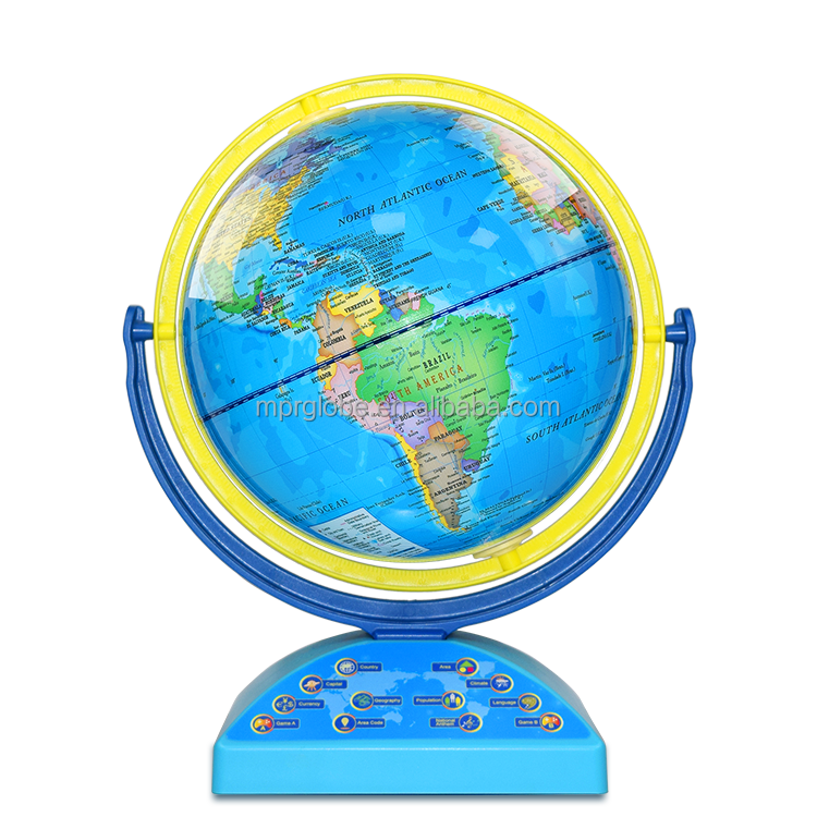 Rewritable Colorful Easy-Read High Clear Map Educational Interactive Talking World Earth Globe STEM Toy for Kids Geograpic Learn