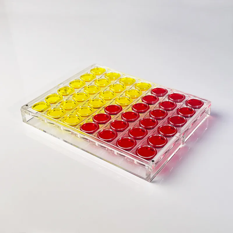 Acrylic Stereo Board Game with Red Yellow Pieces Educational Game