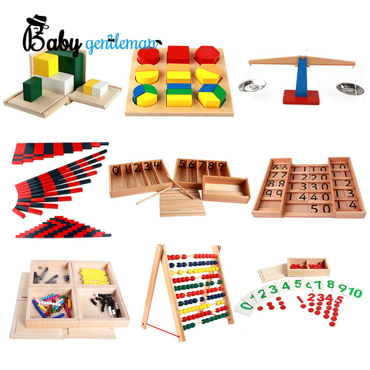 88 PCS Montessori Wooden Educational Toy Set Preschool Kids Learning Teaching Aids Kit with Multiple Sensory Materials Z12072f