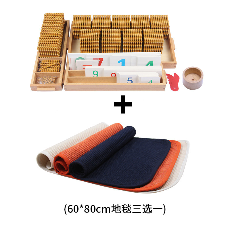 Montessori Wood Toys Decimal Base Bank Game Set