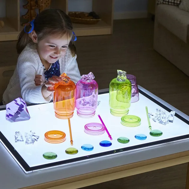 New Educational Sience Toys School Play Sensory Preschool LED Light Table Light Panel Pad for Kids