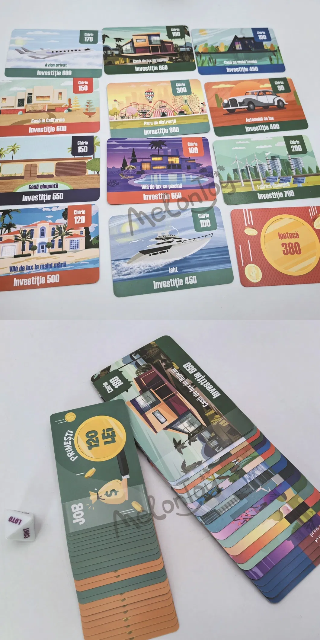 Detailed board game packaging box design rendering
