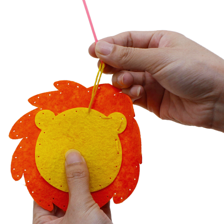 BaiBo DIY Creative Paste Toys Kit for Kids Help Develop Fine Motor Skills with Cute Animal Sewing and Felt Craft