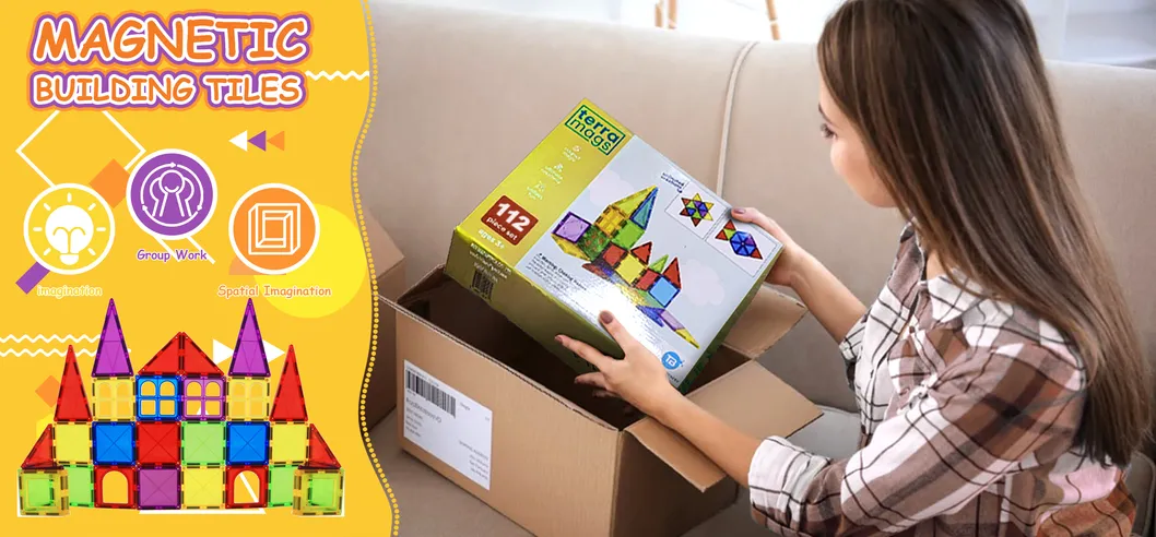 Magnetic Blocks Construction Kit Creative Stem Toys for Boys and Girls