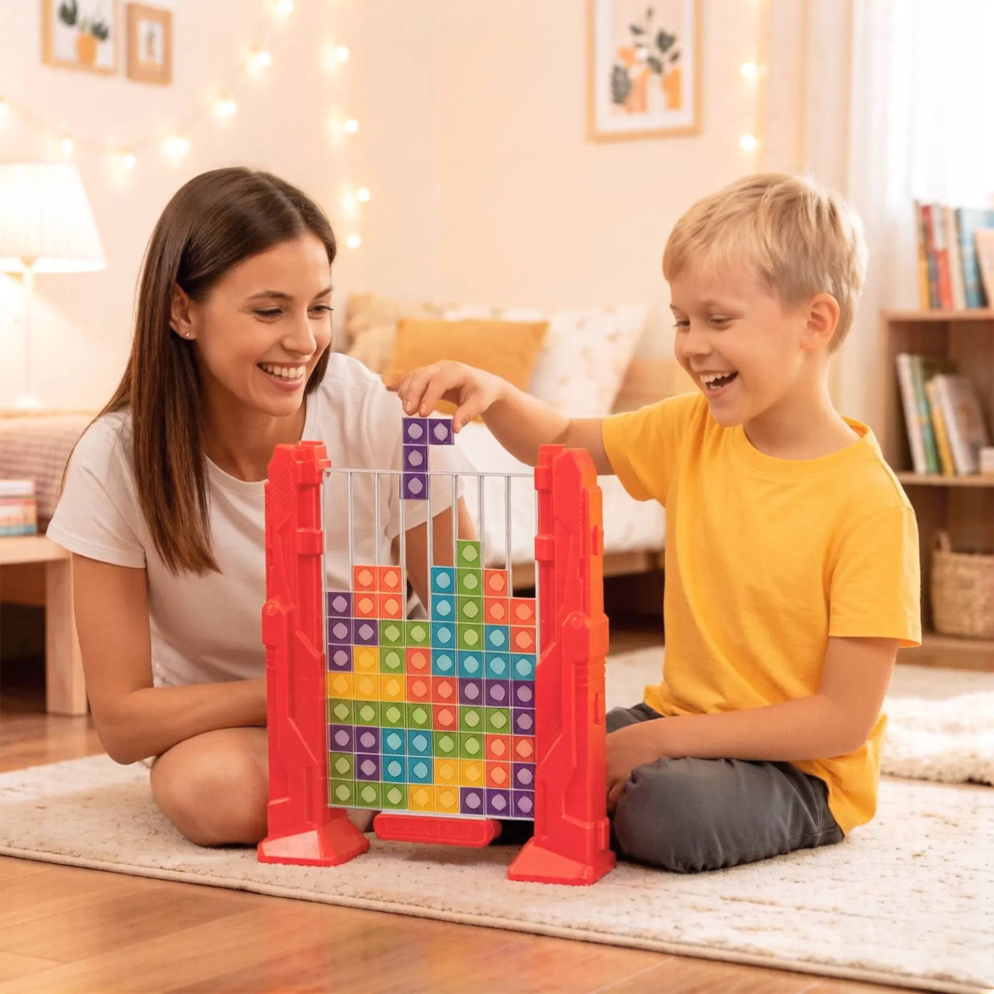 Custom OEM/ODM Tetris Brick Puzzle Game Manufacturer Multiplayer Interactive Educational Kids Toy