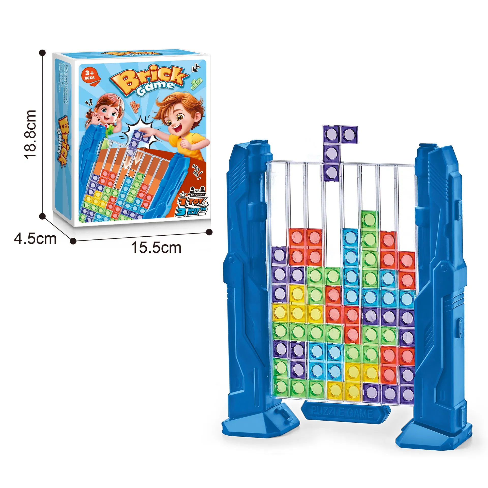 Custom OEM/ODM Tetris Brick Puzzle Game Manufacturer Multiplayer Interactive Educational Kids Toy