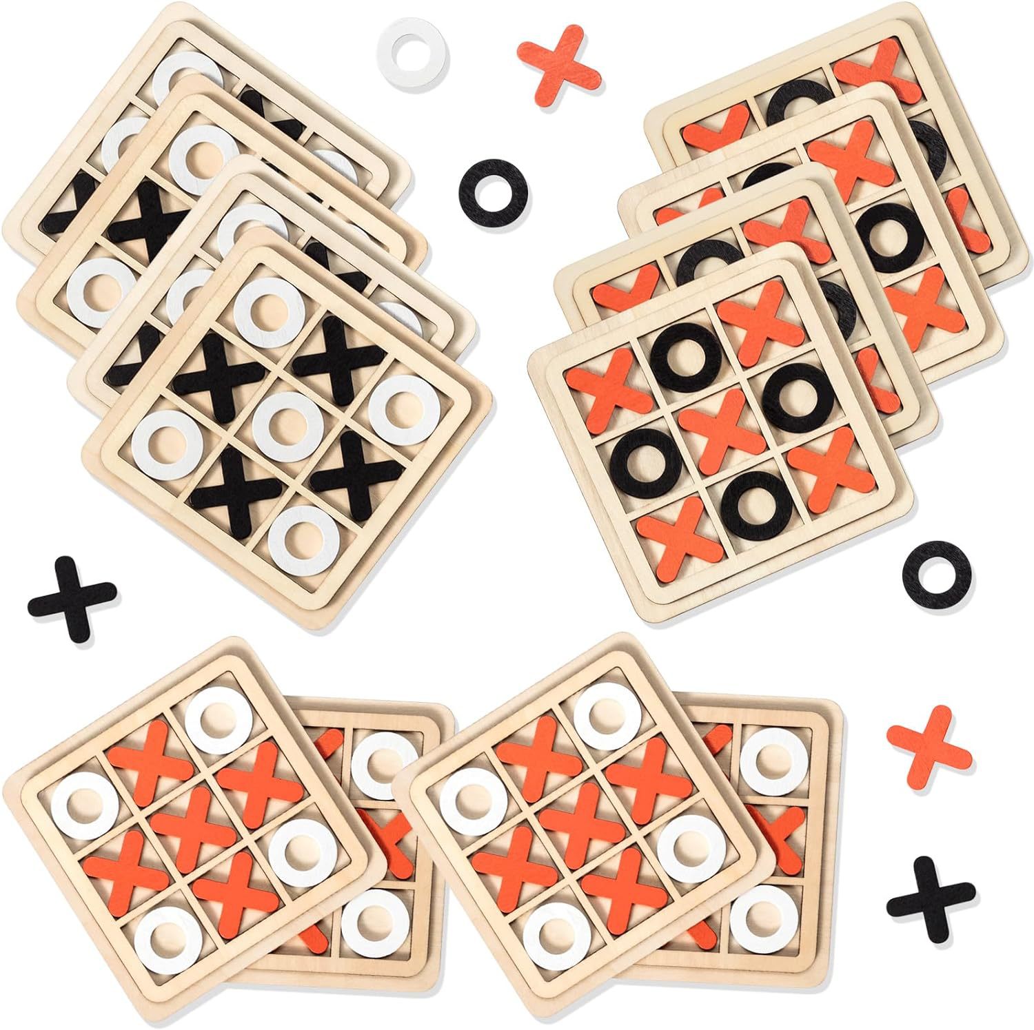 Wooden Tic Tac Toe Game Table Xo Toy for Family &amp; Children Educational Puzzle in Vibrant Colors