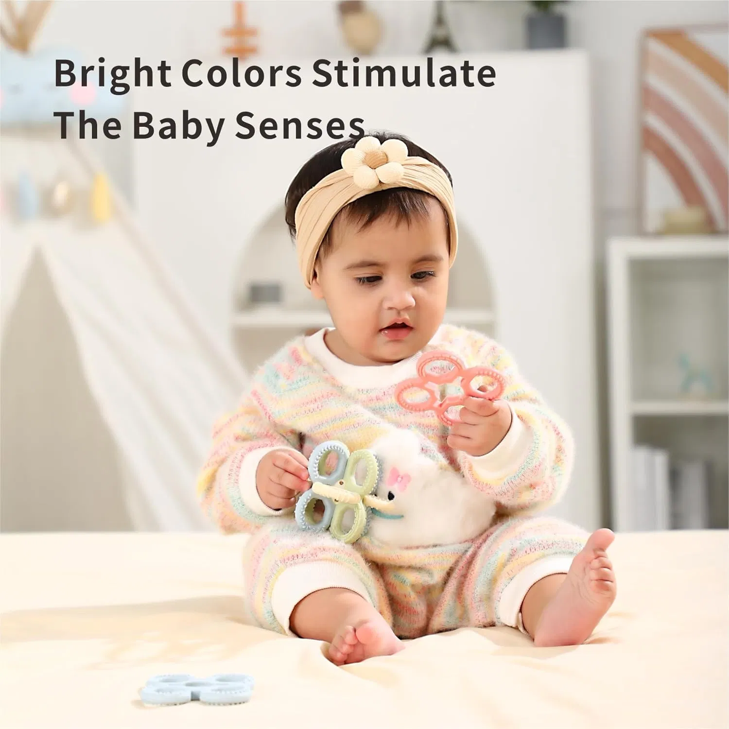 Baby Sensory Teething Toys, Newborn Infant, Learning Delopmental Gift for Boys Girls