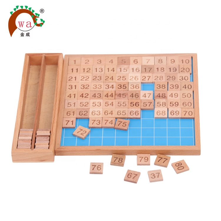 Education Wooden Toys 1-100 Digit Cognitive Math Toy Teaching Logarithm Version Kid Early Learning