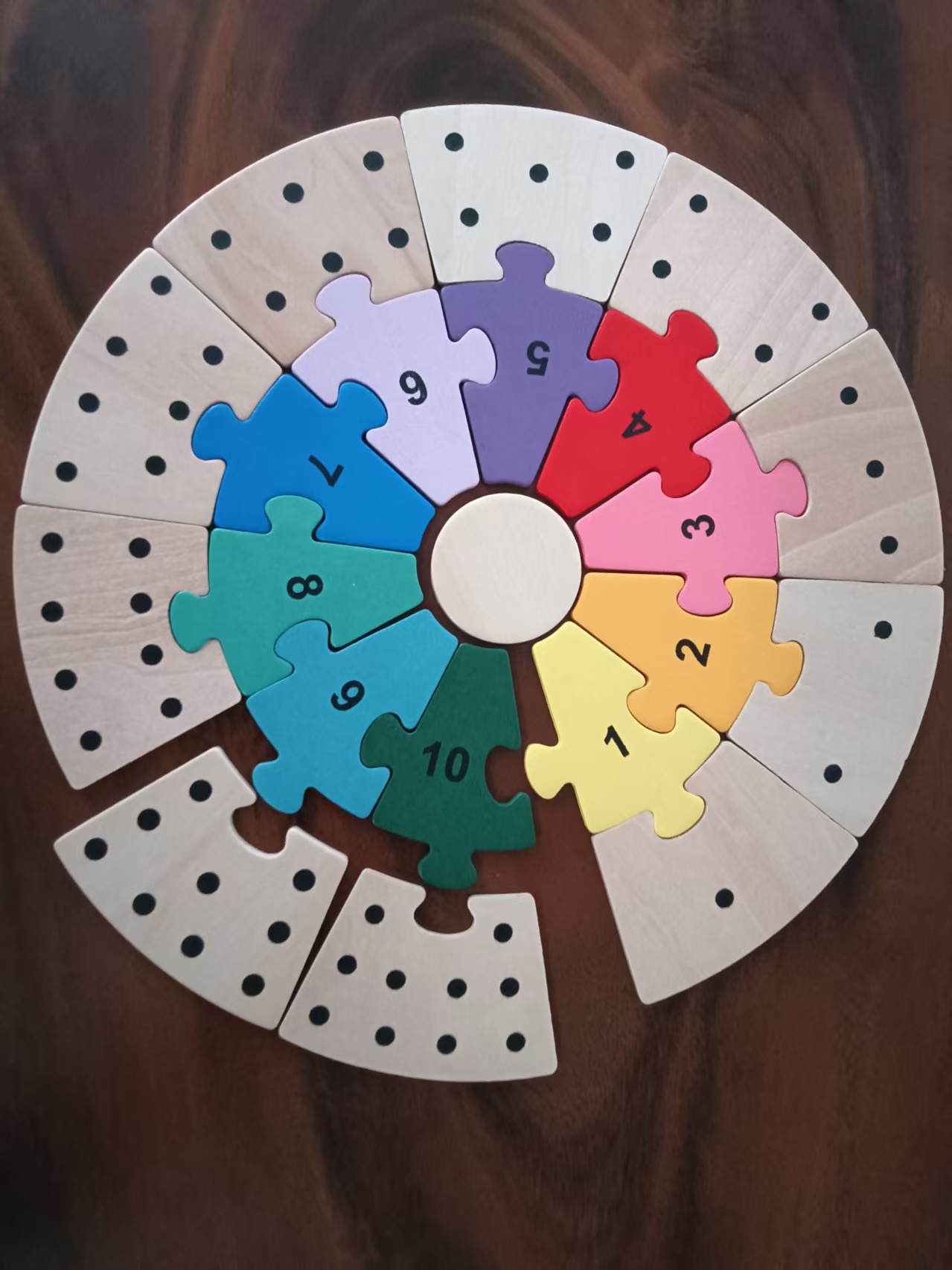 Wooden Alarm Circle Shape Sorting Toy Teaching Time &amp; Shape Matching Puzzle for Toddlers Fine Motor Skills Learning Toy