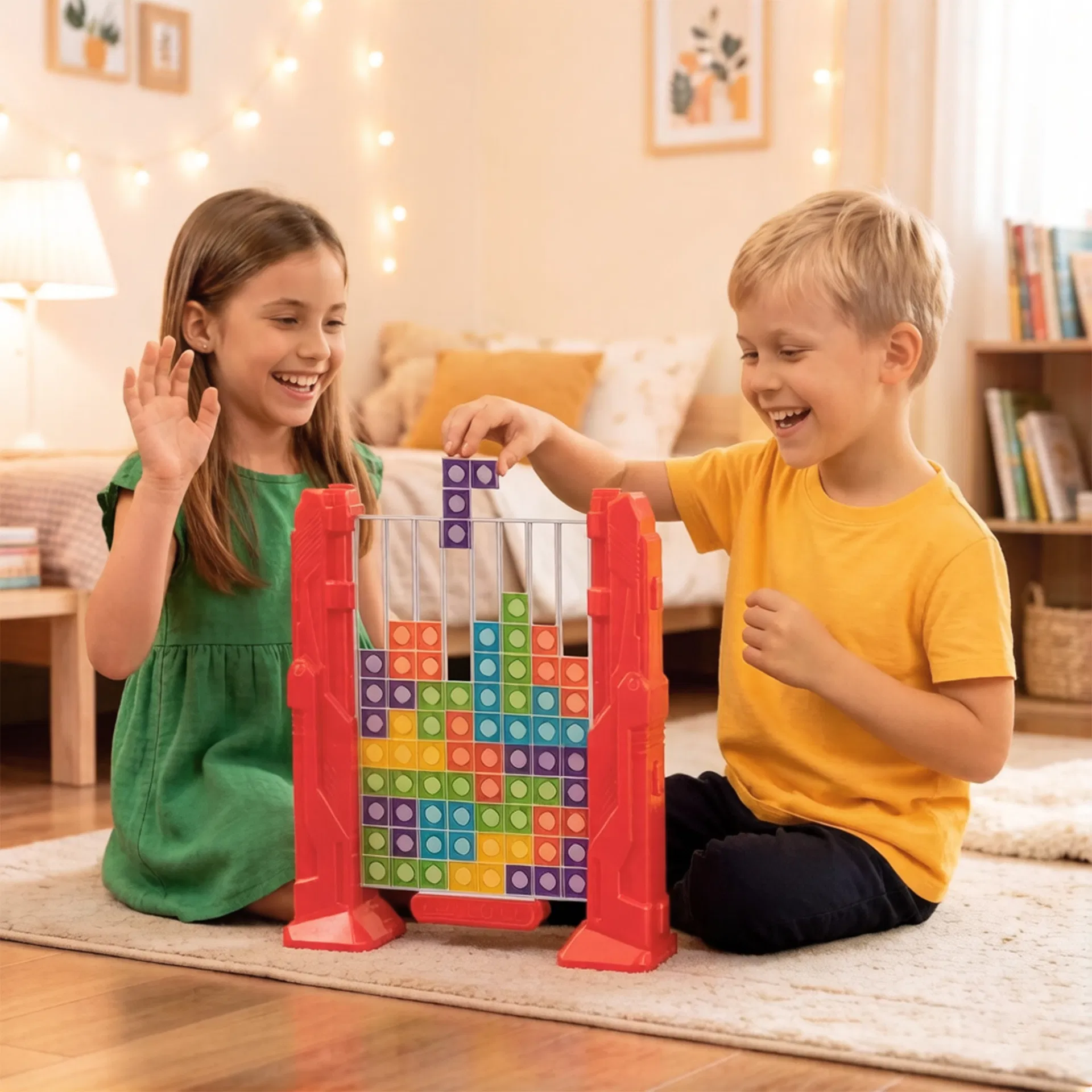 Custom OEM/ODM Tetris Brick Puzzle Game Manufacturer Multiplayer Interactive Educational Kids Toy