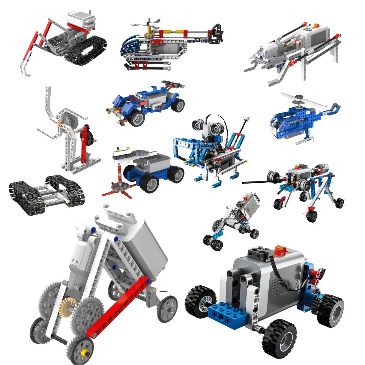 395+PCS Scientific Engineering Toys Smart Robot Programable Build Block Set Mechanical Children Technical Educational Stem Primary School Science Experiment Toy