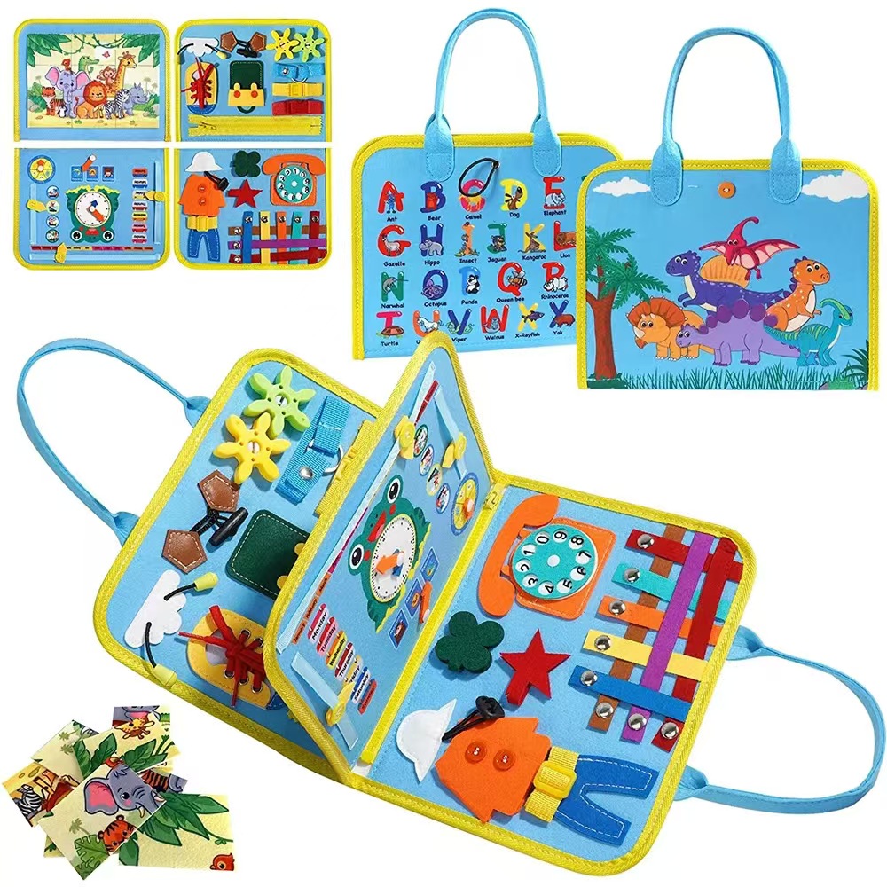 Multi-scene Felt Toys Baby Educational Children Learning Toys Game Board Montessori Toddler Toy Felt Busy Board